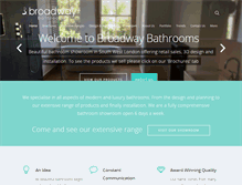 Tablet Screenshot of broadwaybathrooms.com